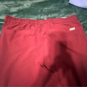 Figs Burgundy scrub joggers